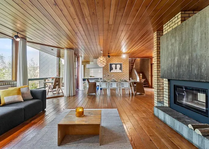 Eighties Modernist Design House With Garden Near The Beach